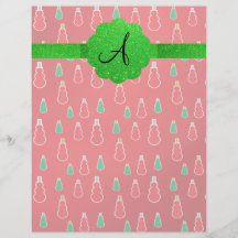 Red snowman monogram flyer
