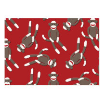 Red Sock Monkey Business Card