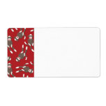 Red Sock Monkey Label