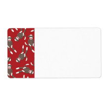 Red Sock Monkey Label
