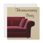 Red Sofa Housewarming Party Custom Invitation