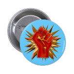 Red Solidarity Fist to Customize on Tshirts Pin