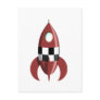 Red Space Rocket Post Card