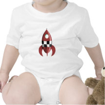 Red Space Rocket Shirts