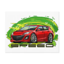 Red_Speed3 Postcards