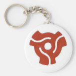 Red Spindle 45 record insert - retro style Keychains