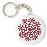 Red Spirals Key Chain