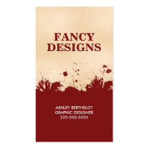 Red Splatter Business Card