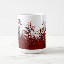 red splatter coffee mugs