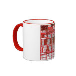 Red Squares, Reflections in Windows Mug