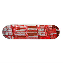 Red Squares, Reflections in Windows Skateboard