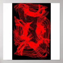 Red Squid Poster