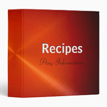 Red stainless steel metallic | Recipes binders