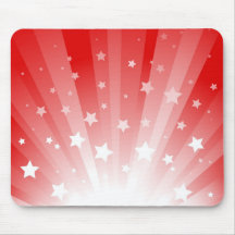 Red Star Burst Mousepad