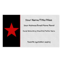 Red Star Business Card Templates