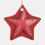 red star christmas tree ornament