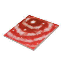 Red Star Clouds tile
