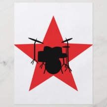 red star drum drummer full color flyer