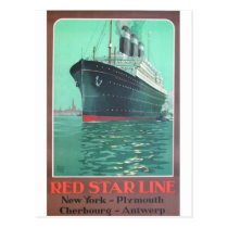 Red Star Line Titanic old advertisement postcards