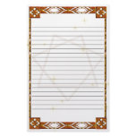 Red Star Septagram Lined Stationery Design