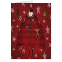Red Star Snow Card