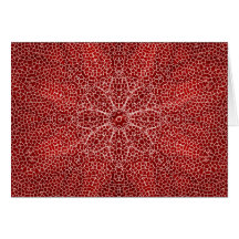 red star snowflakes Christmas greeting card