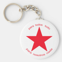 Red Star Zapatista Keychain
