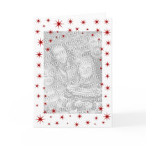 Red Starry Christmas Greeting Card