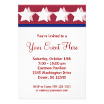 Red Stars Campaign Party Invitations