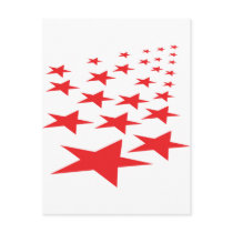 red stars carpet post card