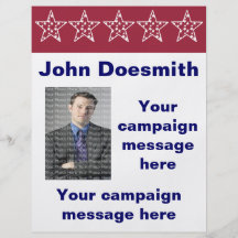 Red Stars Election Campaign Flyer Template