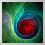 Red Storm Abstract Art Print