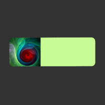 Red Storm Abstract Art labels