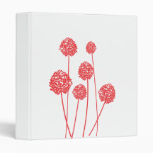 RED STRANGE FLOWERS Binder