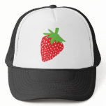 red strawberry icon trucker hats