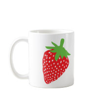 red strawberry icon mugs