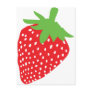 red strawberry icon post card