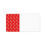 Red Strawberry Pattern. Address Label