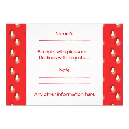 Red Strawberry Pattern. Announcement