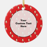 Red Strawberry Pattern. Christmas Tree Ornaments