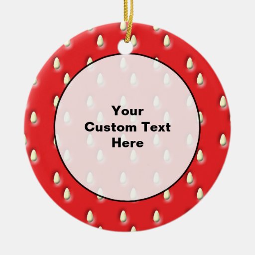 Red Strawberry Pattern. Christmas Tree Ornaments