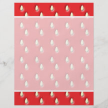 Red Strawberry Pattern. Full Colour Flyer