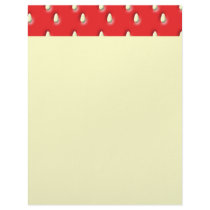 Red Strawberry Pattern. Letterhead