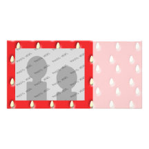 Red Strawberry Pattern. Photo Card