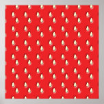 Red Strawberry Pattern. Posters