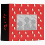 Red Strawberry Pattern. Vinyl Binders