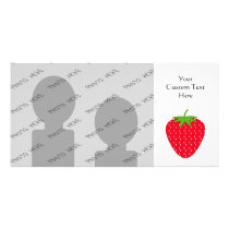 Red Strawberry. Custom Photo Card