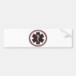 Red Strip Caduceus Bumper Sticker