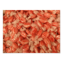Red Striped Candy Photo Print