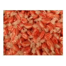 Red Striped Candy Postcards